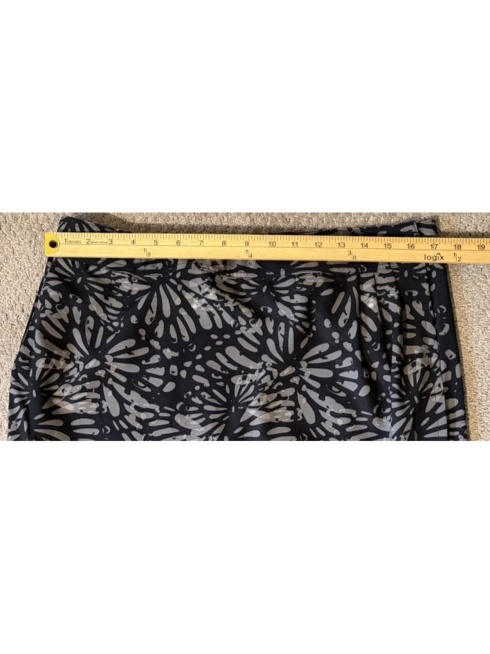 RipSkirt SHIBORI CHARCOAL cover up wrap skirt length 3 women’s size Large - Picture 12 of 13
